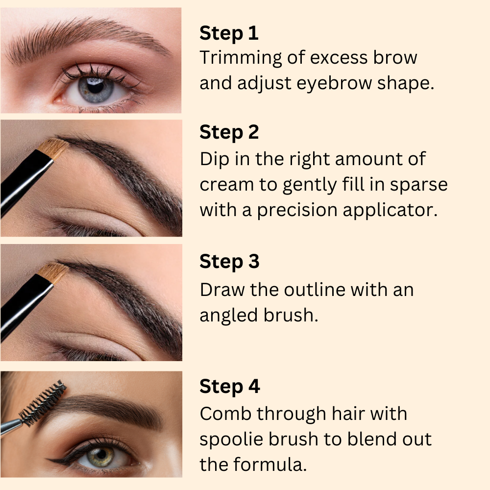 Britains Beauty Long-Lasting Caramel Eyebrow Pomade for Perfect Brows - Waterproof, Smudge-Free, Natural Finish - Includes Dual-Ended Brush and Spoolie - 26g / 0.91oz