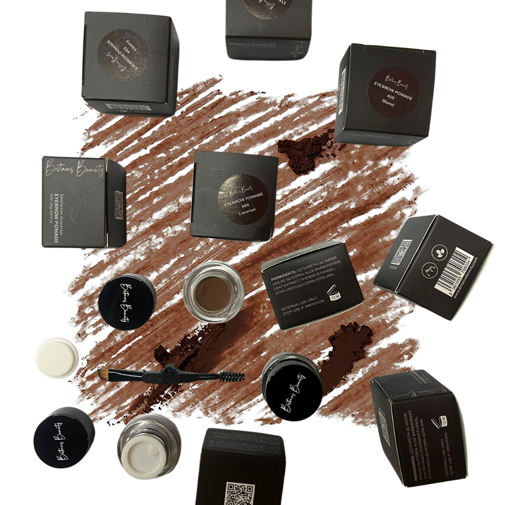 Britain's Beauty Waterproof Eyebrow Pomade – Long-Lasting, Smudge-Free Formula for Perfect Brows, Available in Multiple Shades | Blonde, Taupe, Soft Brown, Medium Brown, Dark Brown, Chocolate, Ash Brown, Ebony, Auburn, Caramel