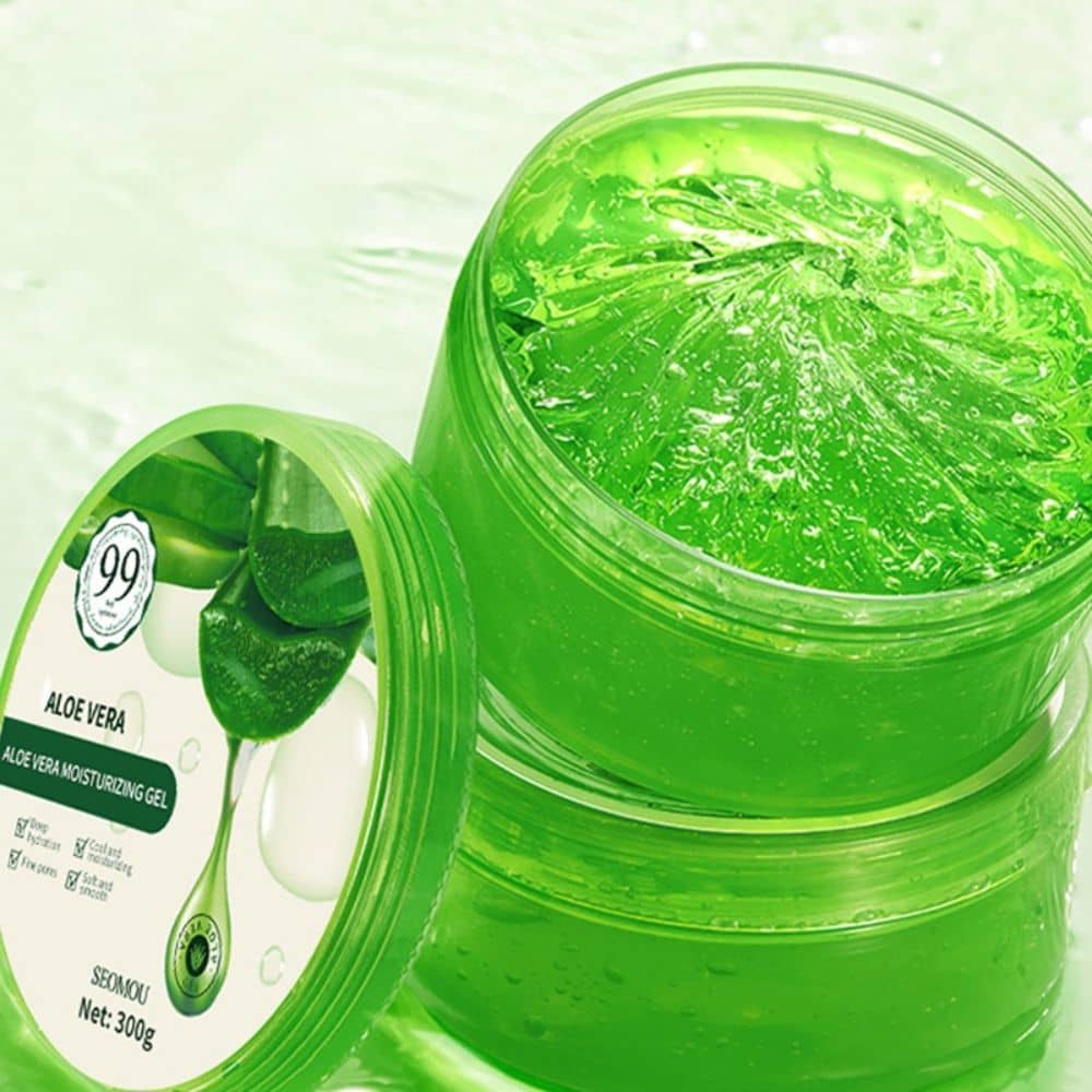 99% Pure Aloe Vera Gel, 300g - Soothing and Hydrating Moisturizing Gel for Face, Hair, and Body - Natural Skin Care Solution for Sunburn, Acne, and Dry Skin