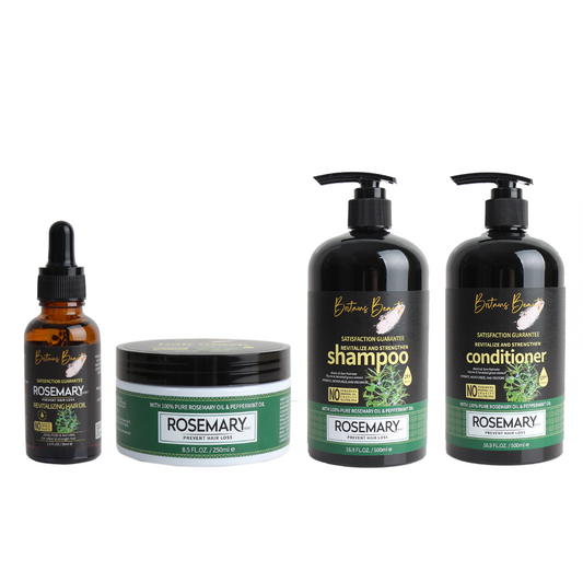 Britains Beauty Rosemary & Mint Revitalise and Strengthen Shampoo Set, Enhances Shine, Reduces Hair Loss, Hydrates Scalp, For All Hair Types, 1300ml Total