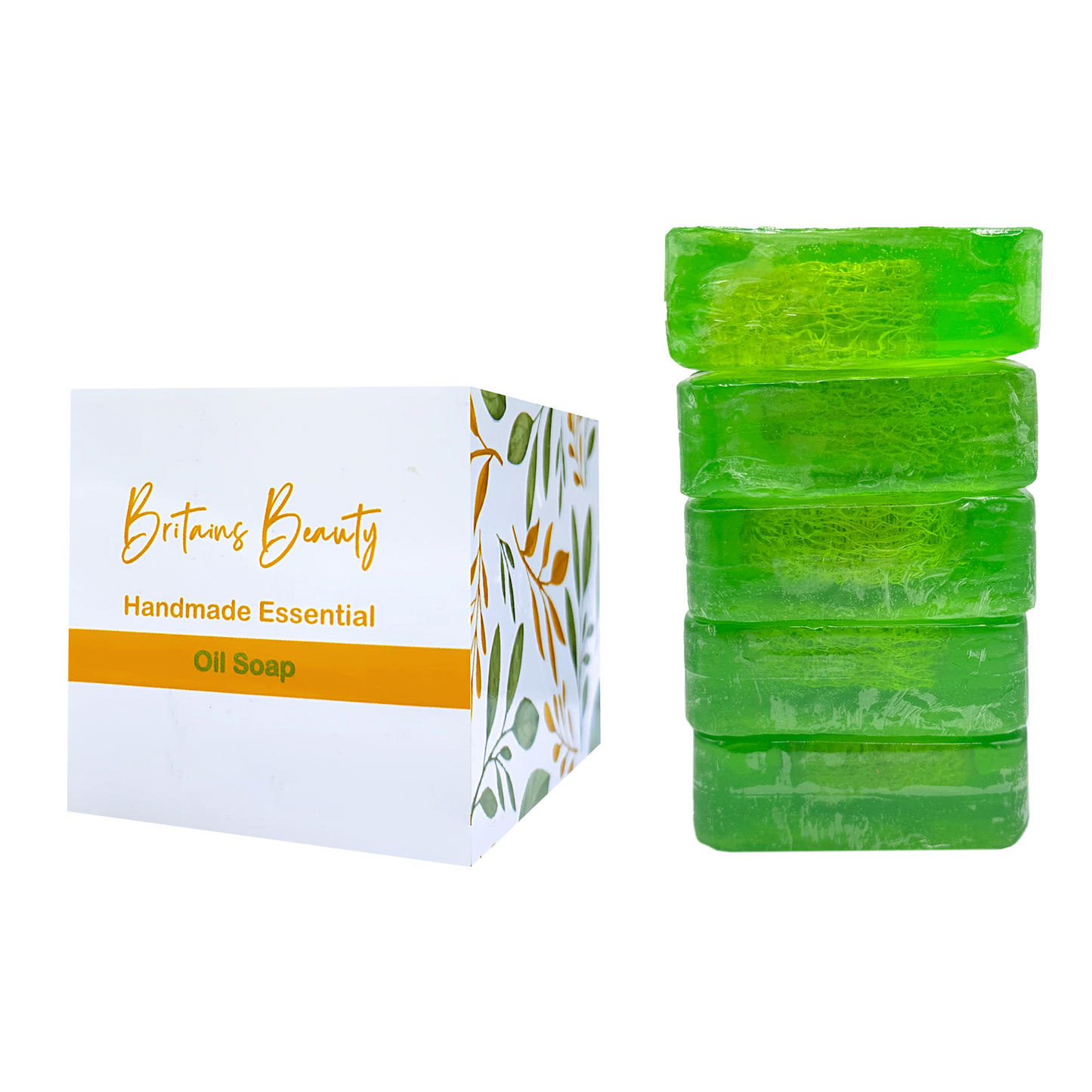 Britains Beauty Handmade Aloe Vera Essential Oil Soap - Multipack Options (Pack of 3 & 5), 100g Bars - Hydrating, Natural Skincare, Perfect for Sensitive Skin