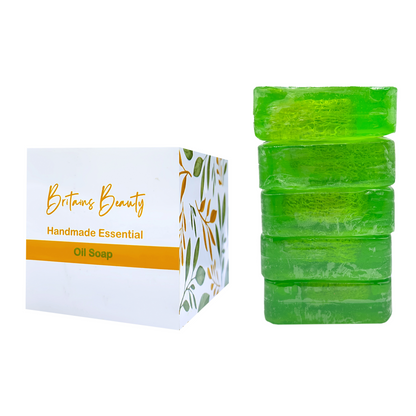Britains Beauty Handmade Aloe Vera Essential Oil Soap - Multipack Options (Pack of 3 & 5), 100g Bars - Hydrating, Natural Skincare, Perfect for Sensitive Skin