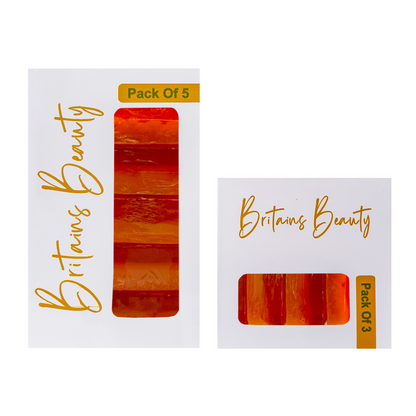 Britains Beauty Handmade Turmeric Soap - All-Natural, Antioxidant-Rich Skin Care - Pack of 3 & 5, 100g Each Bar - Perfect for Glowing Skin and Acne Control
