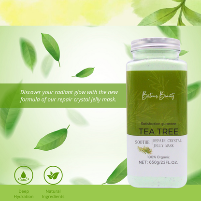 Britains Beauty Tea Tree Repair Crystal Jelly Mask - Pure Organic Soothe & Hydrate Formula for Clear, Radiant Skin - Deep Pore Cleansing, Anti-Inflammatory, Natural Ingredients, 23 FL.OZ