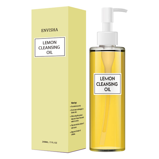 Lemon Cleansing Oil - Natural Organic Makeup Remover, High-Quality Dirt Dissolver, Gentle and Thorough Cleanser for All Skin Types - 200ml