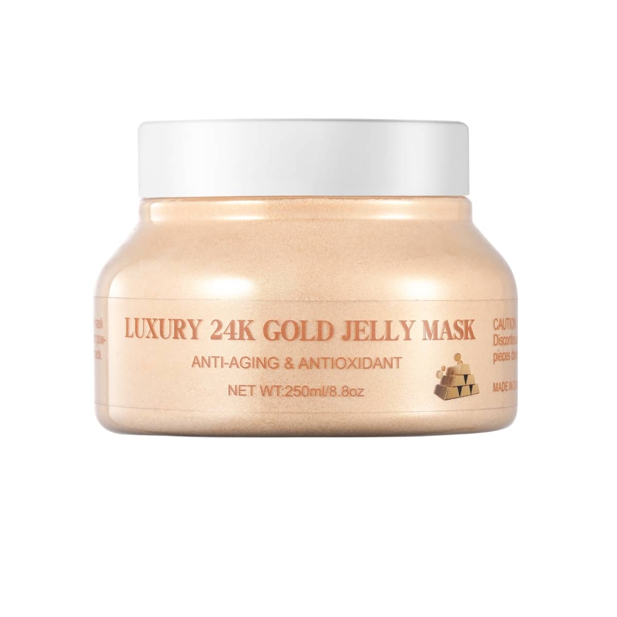 Luxury 24K Gold Jelly Mask - Anti-Aging, Hydrating, and Revitalising Facial Treatment for Radiant Skin - Premium Skincare, Reduces Wrinkles, Fine Lines, and Dark Spots - 250ml