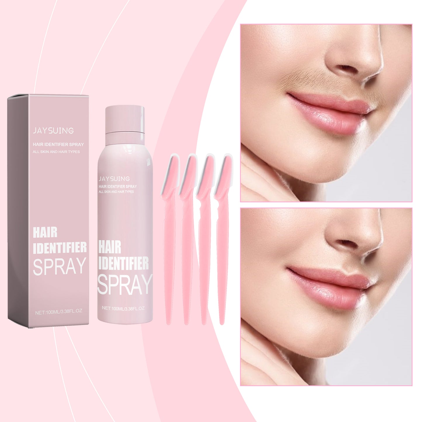 Advanced Hair Identifier Spray – Facilitate Easy and Safe Hair Removal with Skin Nourishment, Suitable for All Skin Types, 100ml