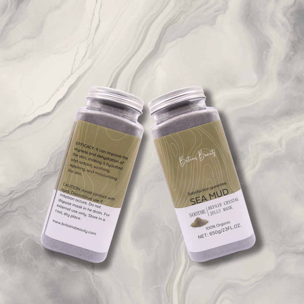 Britain's Beauty Sea Mud Soothe Repair Crystal Jelly Mask - Deep Hydration, Radiance, Organic Ingredients - 650g/23 fl. oz.