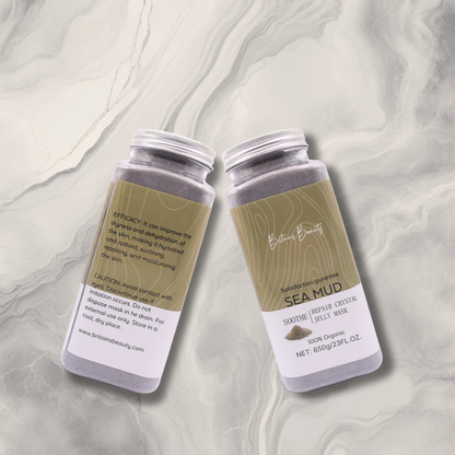 Britain's Beauty Sea Mud Soothe Repair Crystal Jelly Mask - Deep Hydration, Radiance, Organic Ingredients - 650g/23 fl. oz.