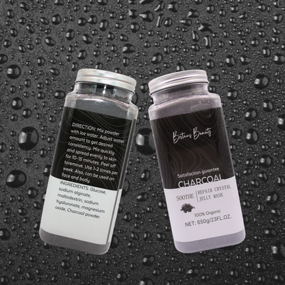Britain's Beauty Charcoal Soothe & Repair Crystal Jelly Mask - Deep Hydration with 100% Organic Ingredients, 650g/23fl.oz.