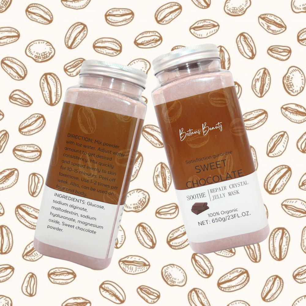 Britains Beauty Sweet Chocolate Jelly Mask – Pure Organic, Deep Hydration, Natural Ingredients, Repair Crystal Jelly Mask – Soothe, Nourish, Exfoliate for Glowing Skin – 650g