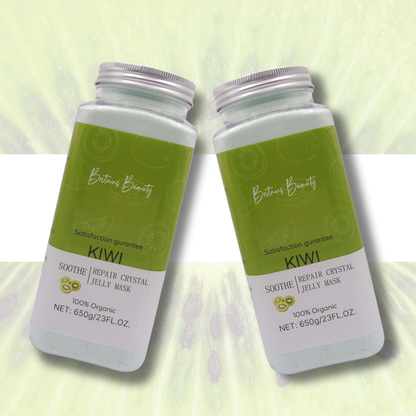 Britain's Beauty Kiwi Jelly Mask - Organic Soothing and Repair Crystal Mask for Radiant Skin, Deep Hydration, and Pore Cleansing, 650g/23 fl.oz