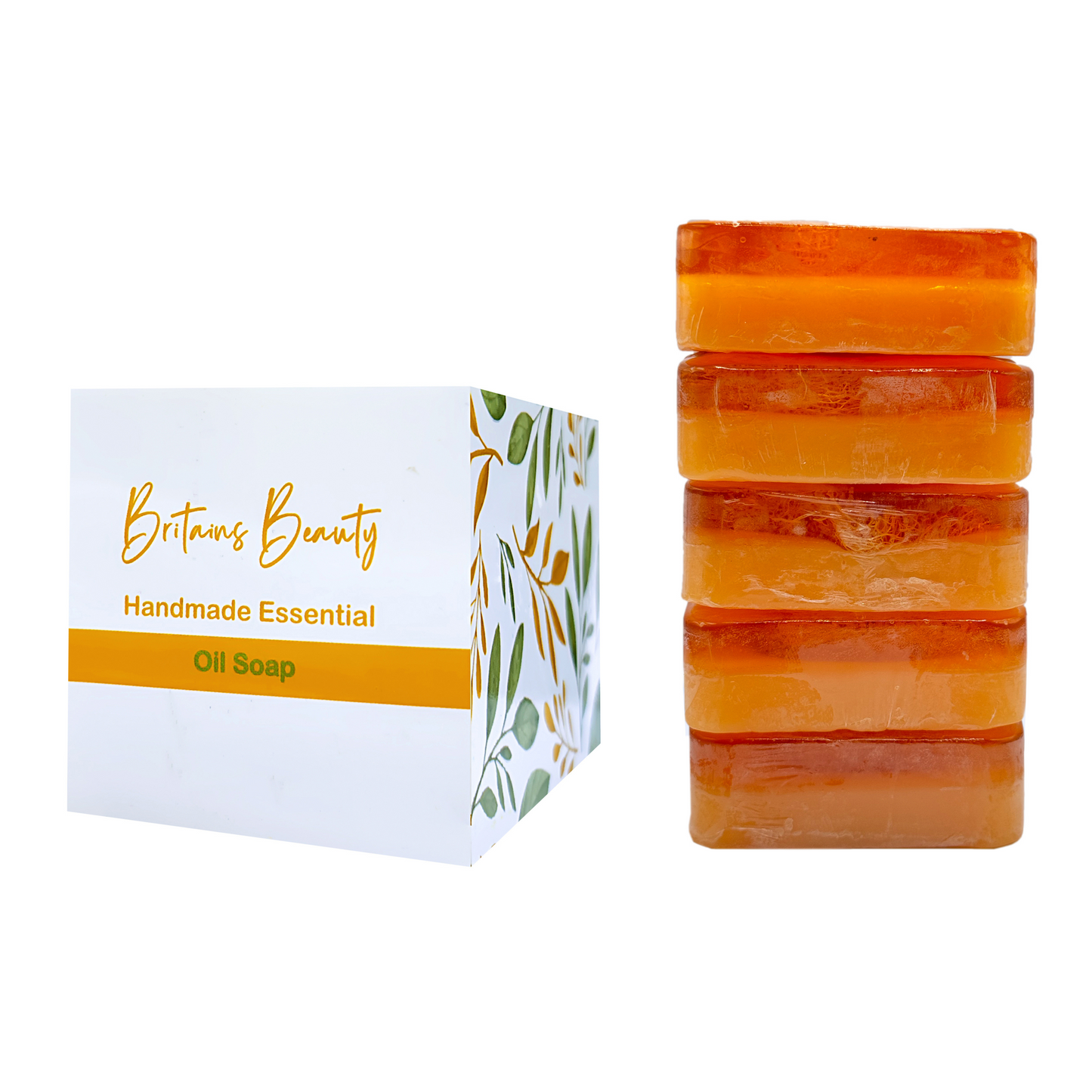 Britains Beauty Handmade Kojic Acid Soap - Natural Skin Brightening with Kojic Acid, Gentle Exfoliating Properties, Moisturizing Olive Oil, Pack of 3 & 5 (100g each)