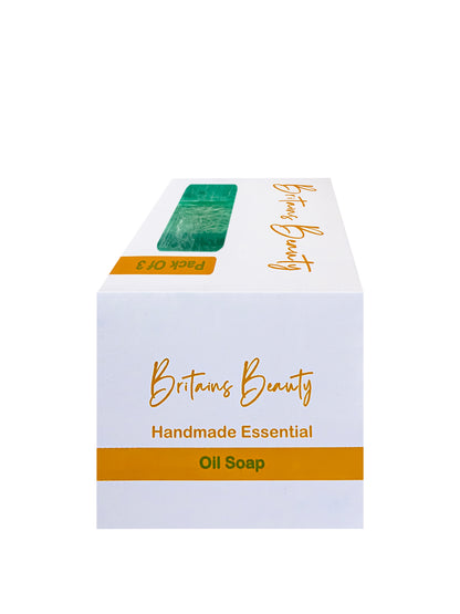 Britains Beauty Homemade Ocean Salt Soap – Natural Skincare, Refreshing Clean, Hydrates and Exfoliates, Pack of 3 & 5, 100g Each