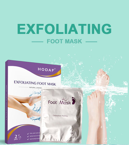 Tea Tree Exfoliating Foot Mask for Soft, Smooth Feet - Natural Skin Peeling Treatment - Hydrates, Nourishes & Repairs Cracked Heels - Easy-to-Use Home Spa Experience - 2 Pairs