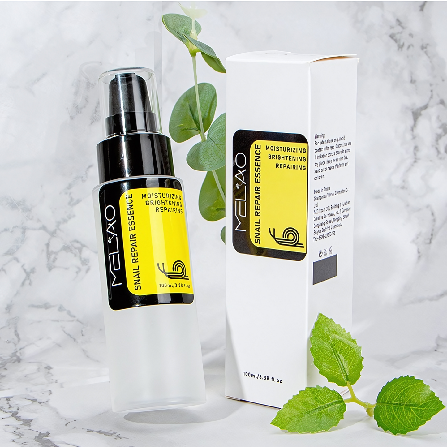 Snail Repair Essence - Moisturizing, Brightening & Repairing Serum, Anti-Aging Formula with Hyaluronic Acid & Collagen, 100ml (3.38 fl oz) – For All Skin Types