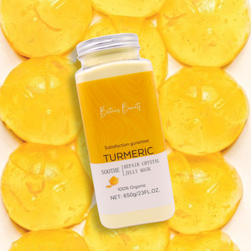 Britains Beauty Turmeric Jelly Mask - Pure Organic, Deep Hydration, Natural Ingredients, Repair & Soothing, Anti-Inflammatory, 650g / 23 FL.OZ