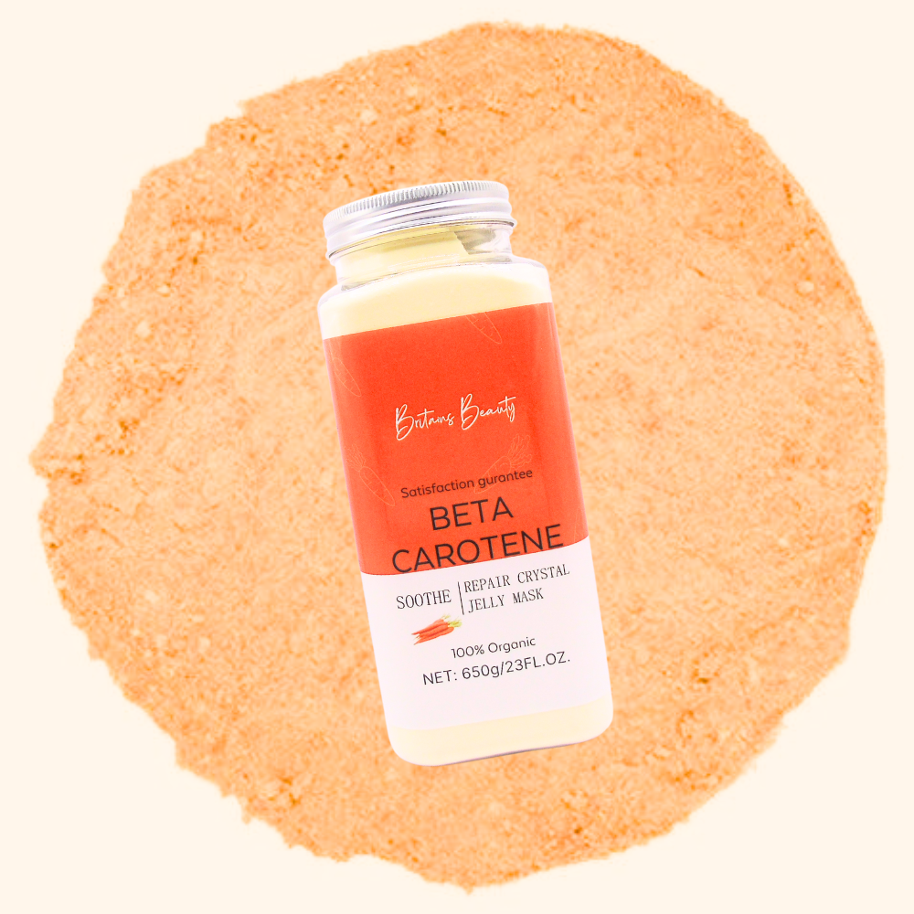 Beta-Carotene Repair & Soothe Jelly Mask by Britain's Beauty - Organic Hydrating Facial Treatment, Enhances Radiance and Skin Tone, 650g