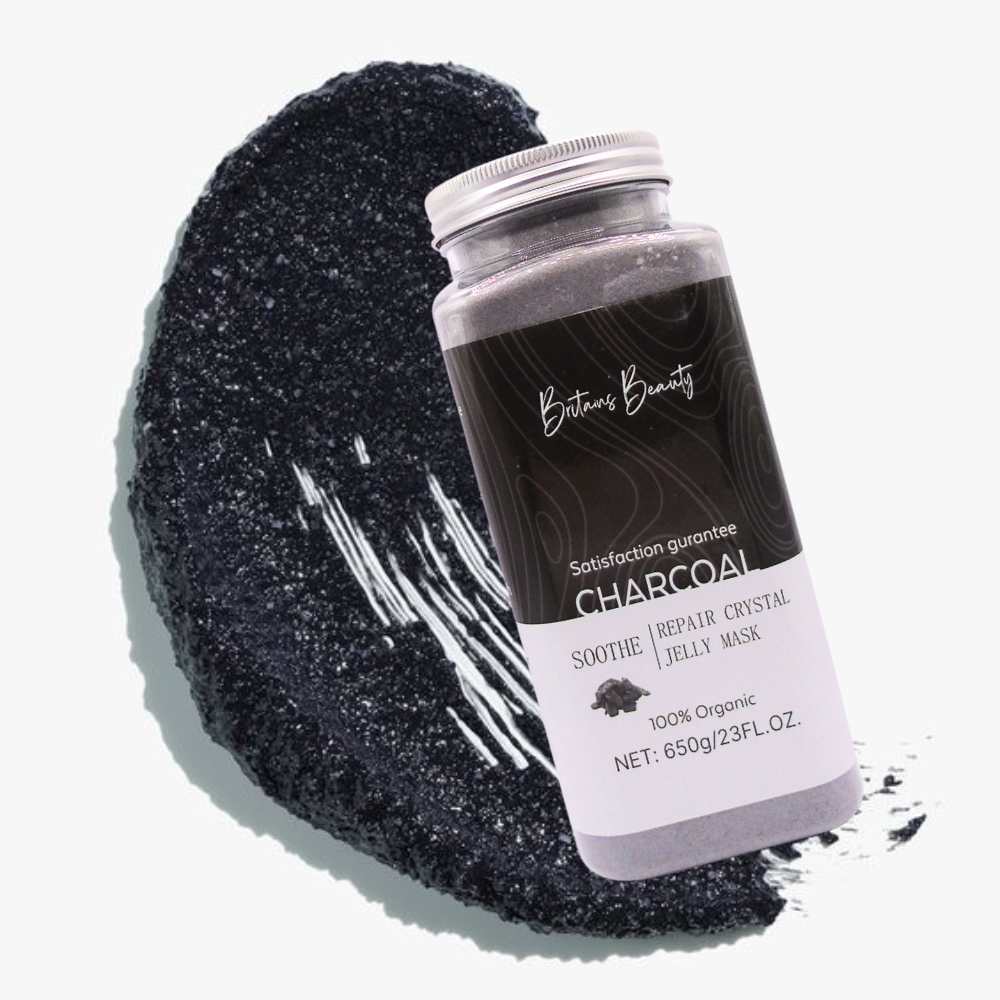 Britain's Beauty Charcoal Soothe & Repair Crystal Jelly Mask - Deep Hydration with 100% Organic Ingredients, 650g/23fl.oz.