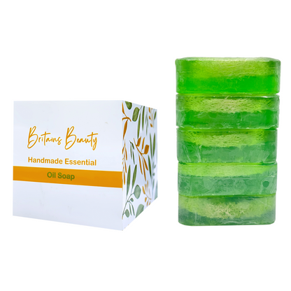 Britains Beauty Handmade Tea Tree Oil Soap, 100g - Pack of 3 & Pack of 5, Natural Skin Care, Vegan & Eco-Friendly Soap for Cleansing and Rejuvenation, Suitable for All Skin Types