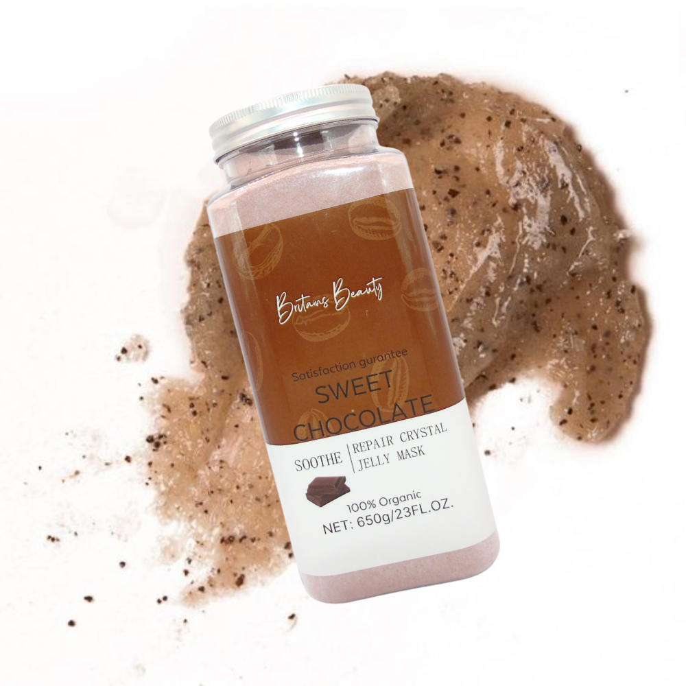 Britains Beauty Sweet Chocolate Jelly Mask – Pure Organic, Deep Hydration, Natural Ingredients, Repair Crystal Jelly Mask – Soothe, Nourish, Exfoliate for Glowing Skin – 650g