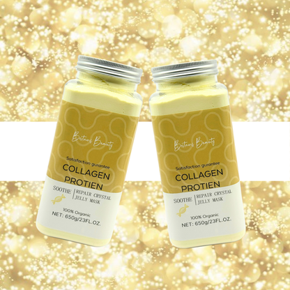 Britains Beauty Collagen Protein Jelly Mask - Soothe, Repair & Rejuvenate Your Skin - Pure Organic, Hydrating & Anti-Aging Face Mask - 650g/23 FL.OZ.