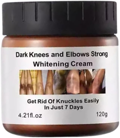 Dark Knees and Elbows Strong Whitening Cream - Powerful Skin Lightening, Moisturizing Formula for Dark Patches, Knuckles, and Elbows - Gentle, Effective Whitening Cream - 120g