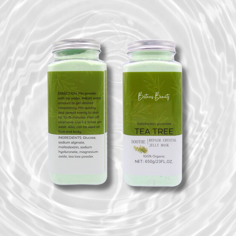 Britains Beauty Tea Tree Repair Crystal Jelly Mask - Pure Organic Soothe & Hydrate Formula for Clear, Radiant Skin - Deep Pore Cleansing, Anti-Inflammatory, Natural Ingredients, 23 FL.OZ