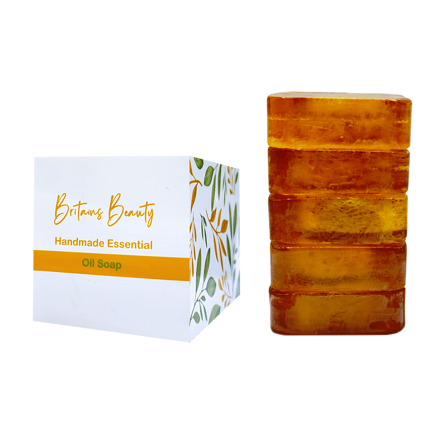 Britains Beauty Homemade Honey Soap Bundle - Natural Moisturizing Cleansing Bars, Pack of 3 & Pack of 5, Each Bar 100g