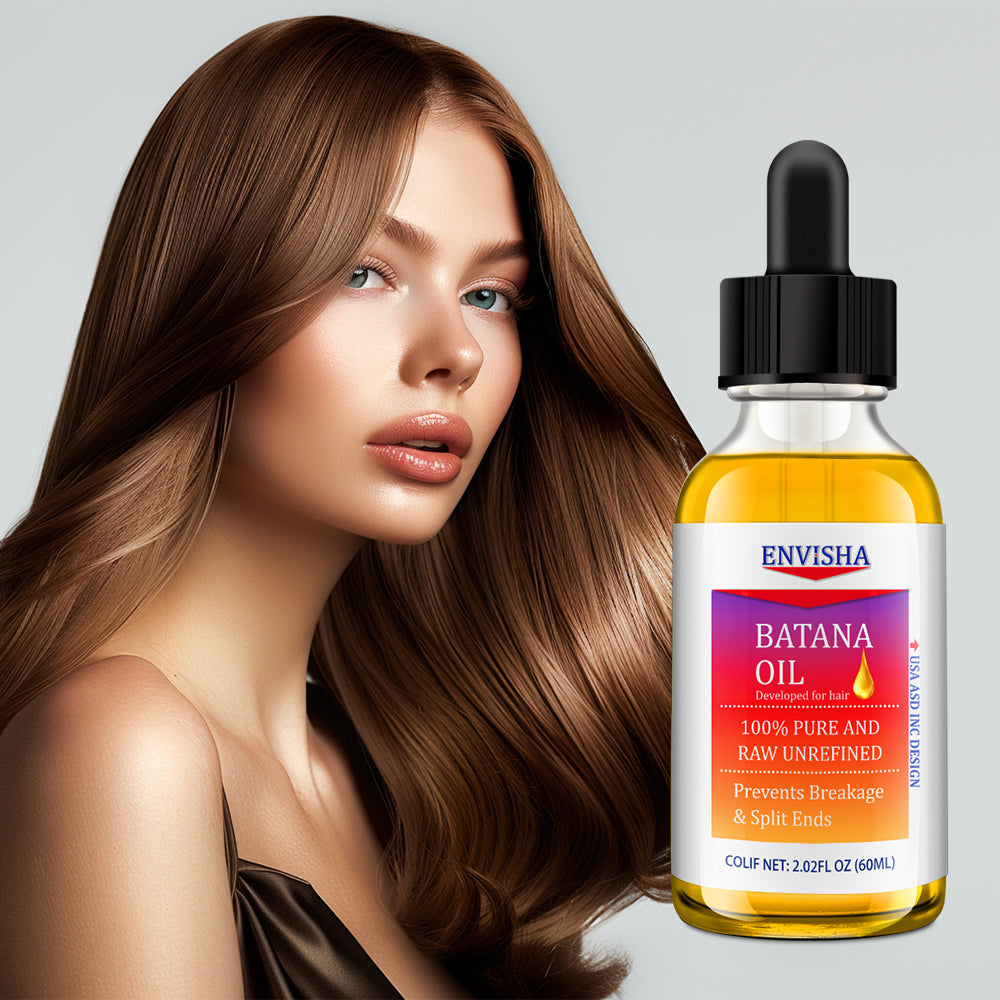 Batana Oil 60ml - Pure and Raw Unrefined Hair Treatment Oil for Split Ends and Breakage Prevention