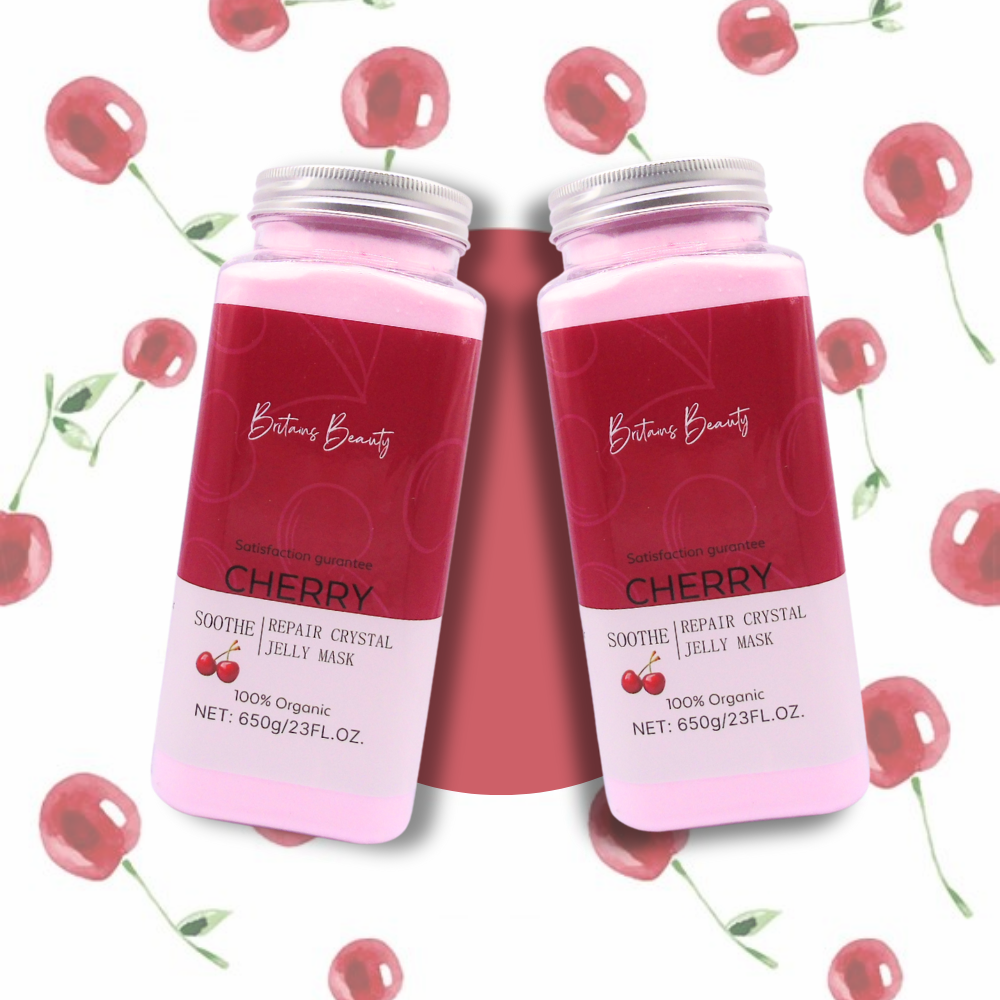 Britains Beauty Cherry Repair Crystal Jelly Mask - 100% Organic, Deep Hydration, Natural Ingredients, 23FL.OZ, Radiant Glow, Soothe and Repair Skin