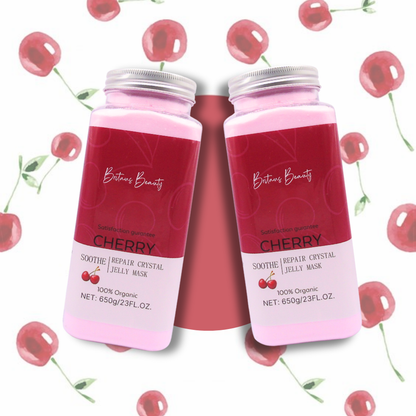 Britains Beauty Cherry Repair Crystal Jelly Mask - 100% Organic, Deep Hydration, Natural Ingredients, 23FL.OZ, Radiant Glow, Soothe and Repair Skin