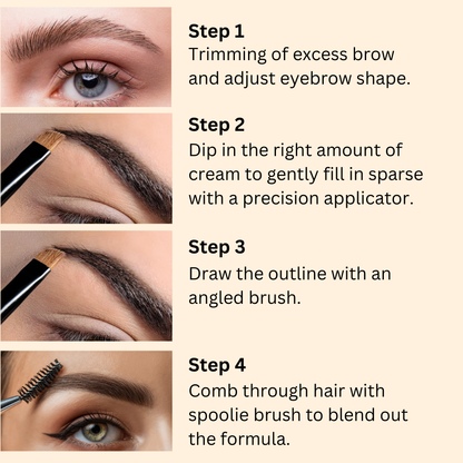 Britains Beauty Long-Lasting Ash Brown Eyebrow Pomade for Perfect Brows - Waterproof, Smudge-Free, Natural Finish - Includes Dual-Ended Brush and Spoolie - 26g / 0.91oz