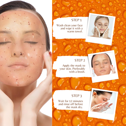 Beta-Carotene Repair & Soothe Jelly Mask by Britain's Beauty - Organic Hydrating Facial Treatment, Enhances Radiance and Skin Tone, 650g