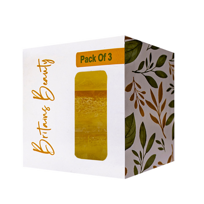 Britains Beauty Handmade Essential Lemon Soap - Refreshing Citrus Cleanse, Long-Lasting Hydration, Eco-Friendly, Pack of 3 & 5, 100g Each