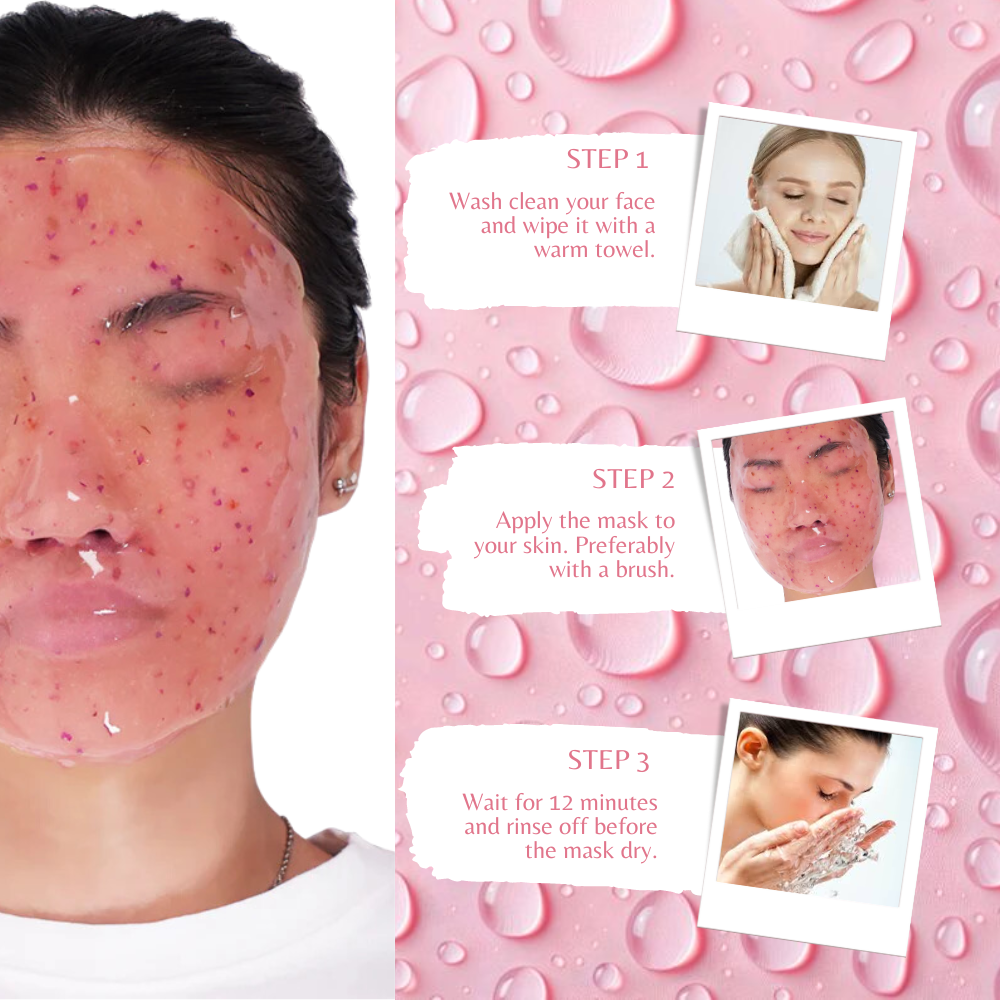 Britain's Beauty Bulgarian Rose Jelly Mask - Organic Soothe and Repair Crystal Mask, Hydrates and Nourishes, 650g/23 fl.oz