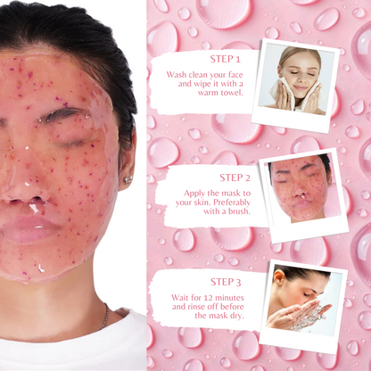 Britain's Beauty Bulgarian Rose Jelly Mask - Organic Soothe and Repair Crystal Mask, Hydrates and Nourishes, 650g/23 fl.oz