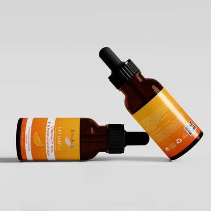 Britain’s Beauty Vitamin C Serum 30ML with 20% Vitamin C, Hyaluronic Acid, and Vitamin E for Anti-Aging, Brightening, and Skin Hydration – Organic Facial Serum for Wrinkle Reduction and Collagen Boosting