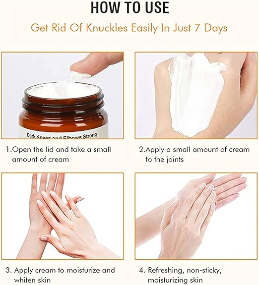 Dark Knees and Elbows Strong Whitening Cream - Powerful Skin Lightening, Moisturizing Formula for Dark Patches, Knuckles, and Elbows - Gentle, Effective Whitening Cream - 120g