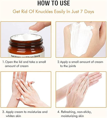 Dark Knees and Elbows Strong Whitening Cream - Powerful Skin Lightening, Moisturizing Formula for Dark Patches, Knuckles, and Elbows - Gentle, Effective Whitening Cream - 120g