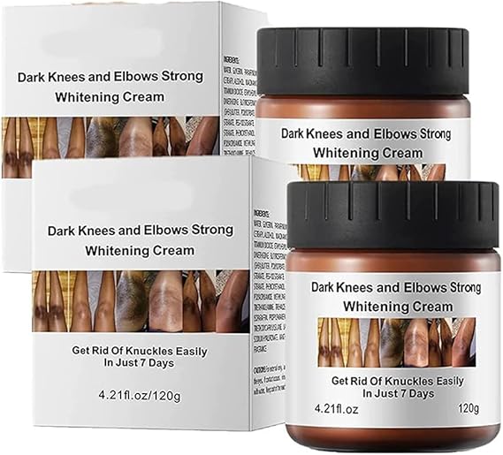 Dark Knees and Elbows Strong Whitening Cream - Powerful Skin Lightening, Moisturizing Formula for Dark Patches, Knuckles, and Elbows - Gentle, Effective Whitening Cream - 120g