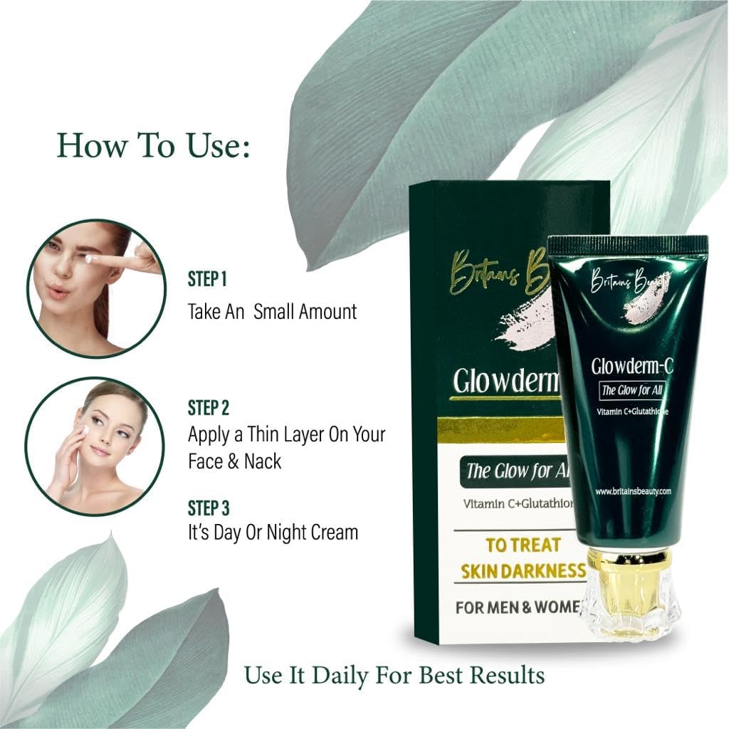 Britains Beauty Glowdern-C Advanced Vitamin-C Anti Aging & Glutathione Cream for Radiant Skin - Unisex Formula, Reduces Dark Spots & Enhances Glow, 50gm
