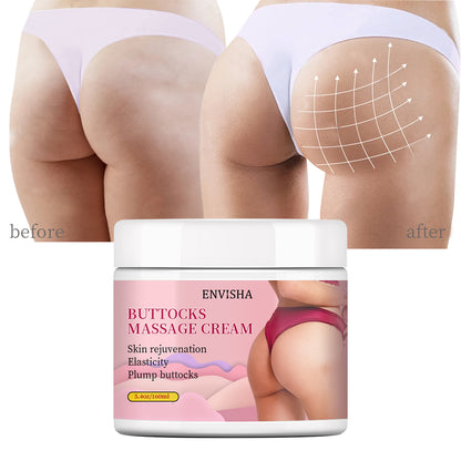 Buttocks Massage Cream – Promotes Skin Elasticity, Rejuvenation and Plumping – 5.4oz/160ml – Herbal Ingredients for Safe, Natural Enhancement