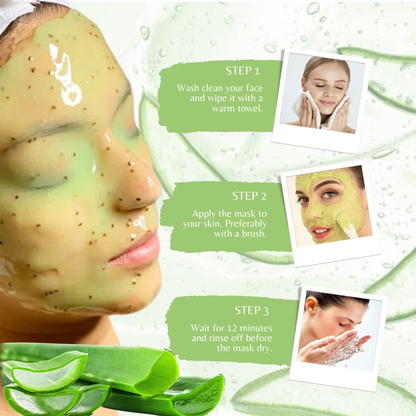 Britains Beauty Aloe Vera Repair Crystal Jelly Mask - 100% Organic, Deep Hydration, Anti-Aging, Soothing & Revitalising Skin Care - 650g/23 FL.OZ