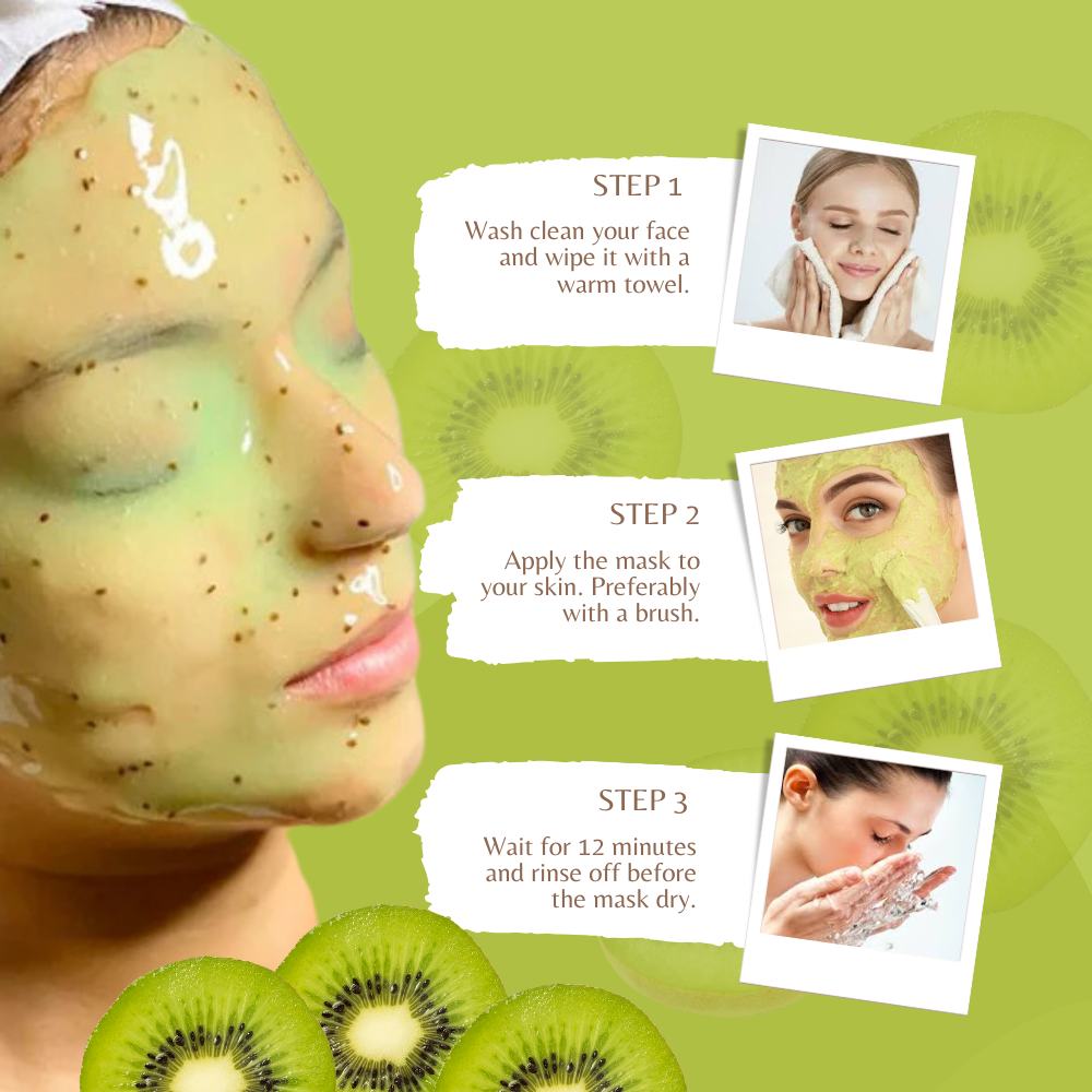Britain's Beauty Kiwi Jelly Mask - Organic Soothing and Repair Crystal Mask for Radiant Skin, Deep Hydration, and Pore Cleansing, 650g/23 fl.oz