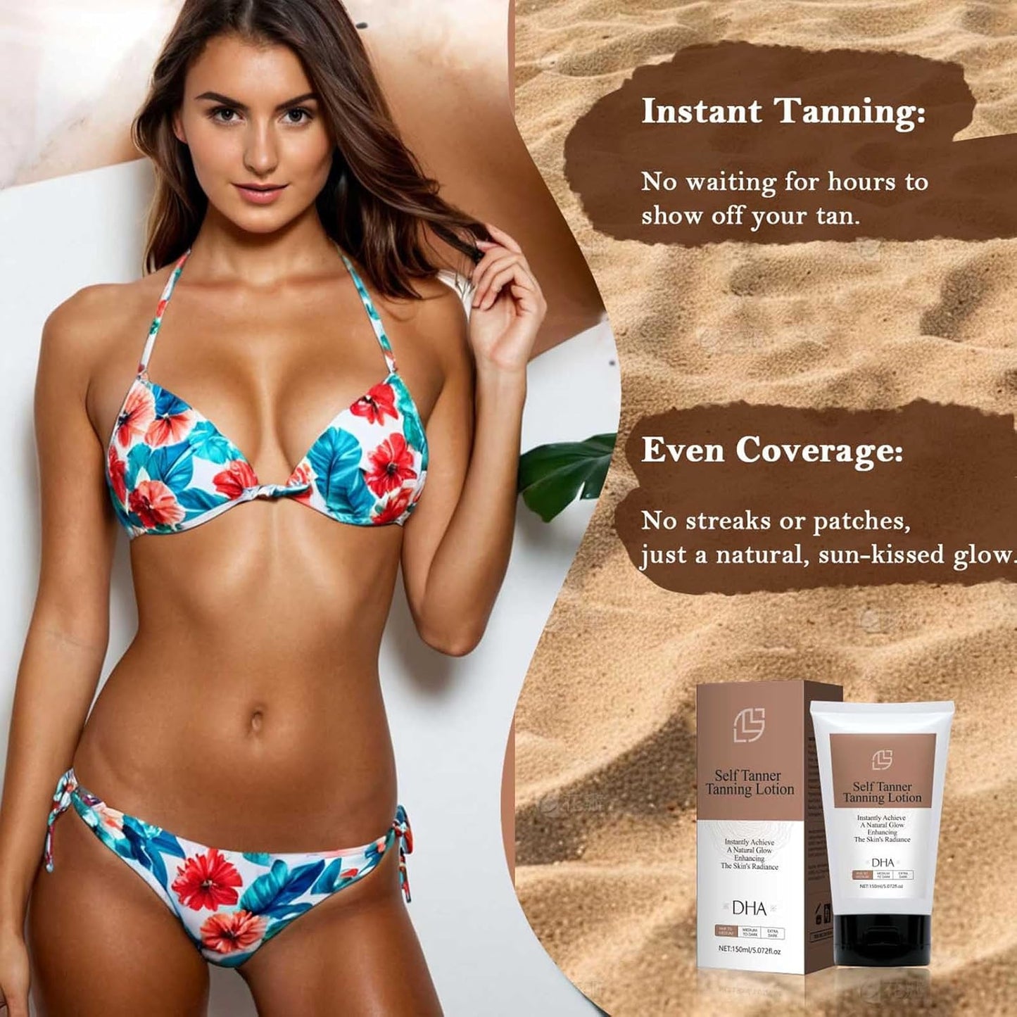 Self Tanner Tanning Lotion - Long-Lasting, Hydrating, and Easy-to-Apply for All Skin Types