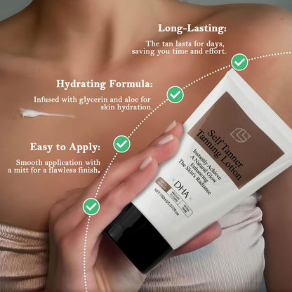 Self Tanner Tanning Lotion - Long-Lasting, Hydrating, and Easy-to-Apply for All Skin Types