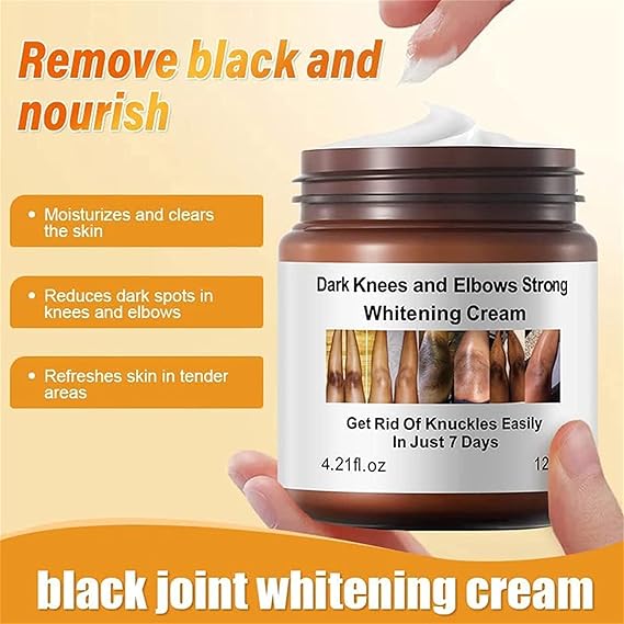 Dark Knees and Elbows Strong Whitening Cream - Powerful Skin Lightening, Moisturizing Formula for Dark Patches, Knuckles, and Elbows - Gentle, Effective Whitening Cream - 120g