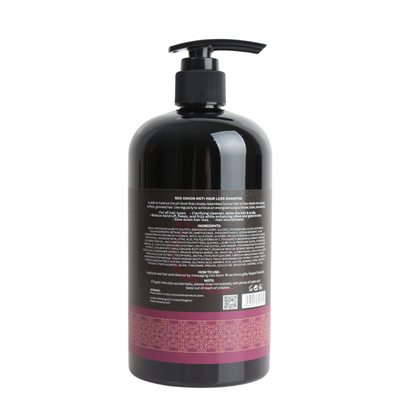 Britain’s Beauty Red Onion Shampoo | Thicker & Stronger Hair | Anti-Hair Loss with Pure Onion Oil and Black Seed Oil | Sulfate & Paraben Free | For Men and Women | 500ml