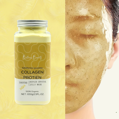 Britains Beauty Collagen Protein Jelly Mask - Soothe, Repair & Rejuvenate Your Skin - Pure Organic, Hydrating & Anti-Aging Face Mask - 650g/23 FL.OZ.